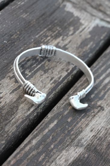 Otantik Metal Boynuz Figürlü Erkek Bileklik resmi